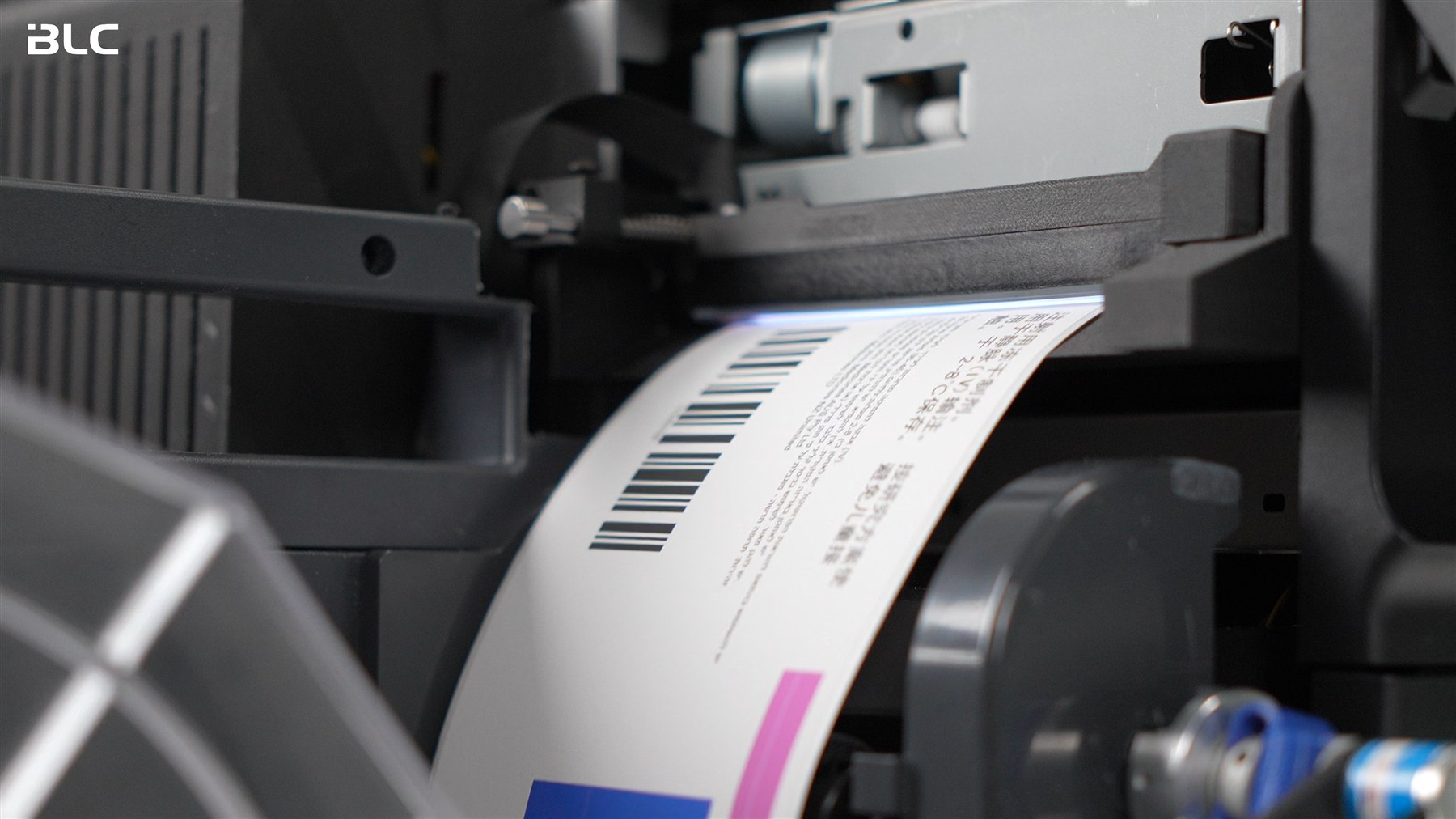 Color label passing the BLC inspection module on Epson C8030
