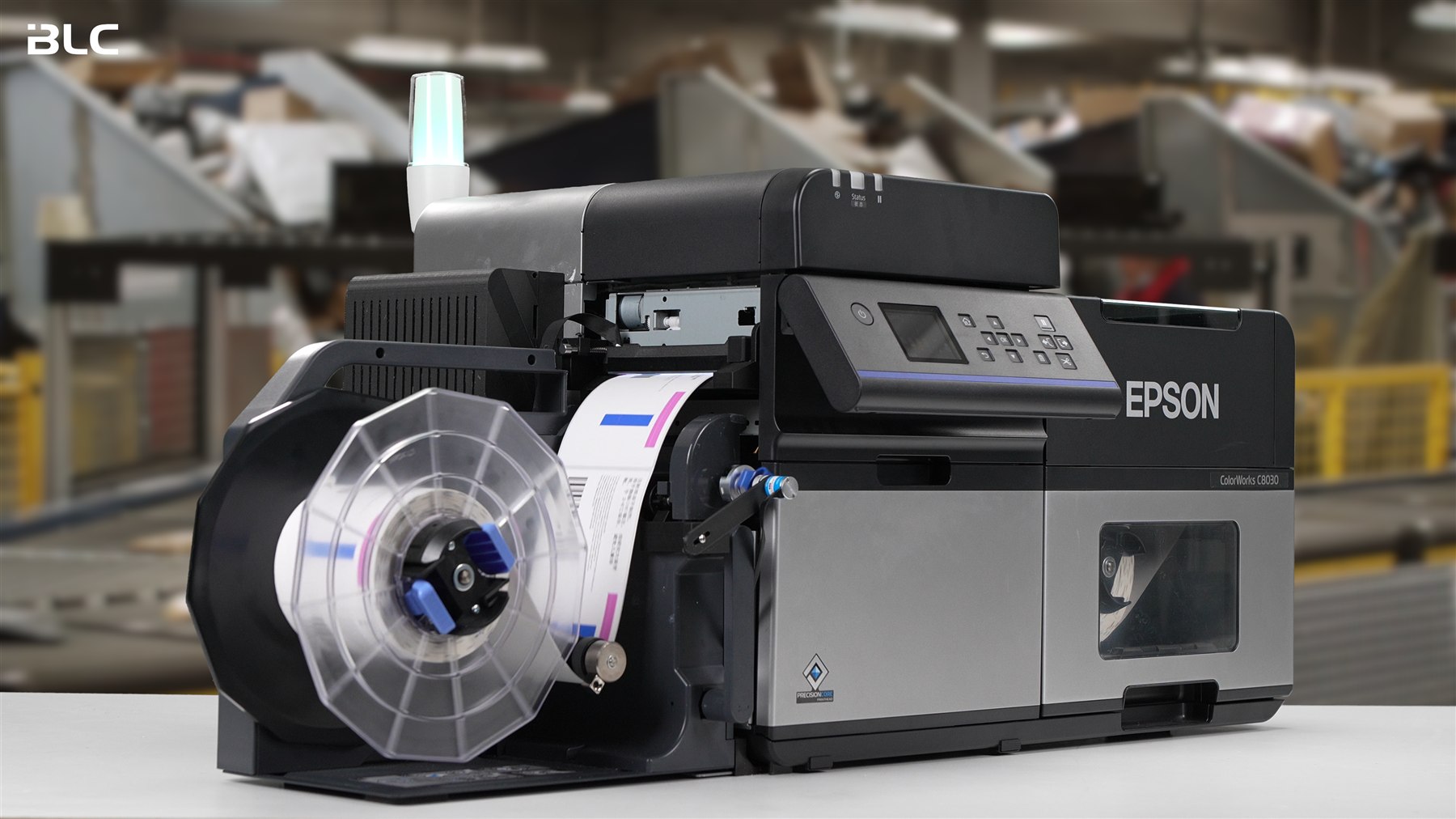BLC label inspection system integrated with an Epson ColorWorks C8030 printer